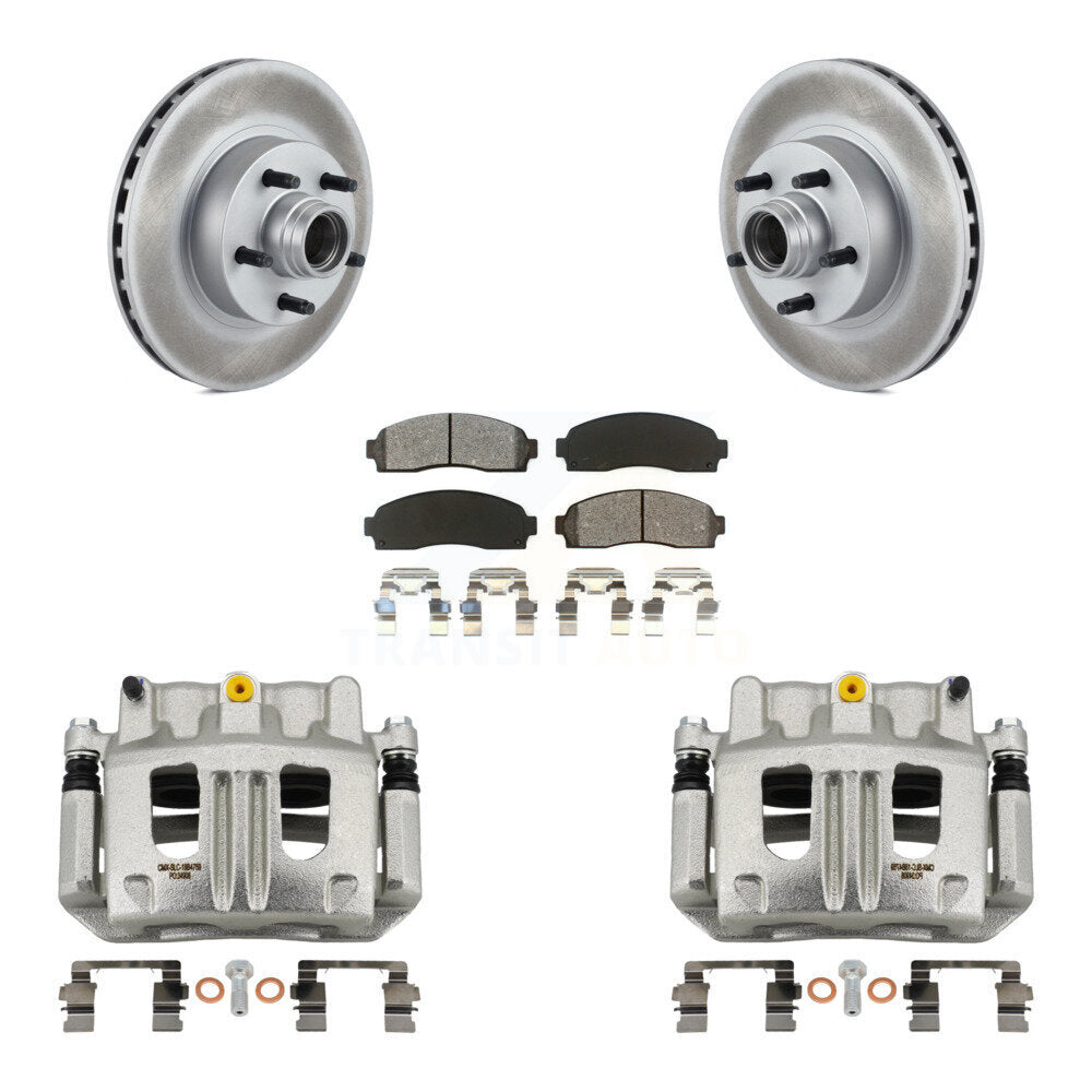 Front Brake Caliper Coat Rotor & Semi-Metallic Pad Kit For Ford Ranger Mazda B3000 B2300 KCG-100434S
