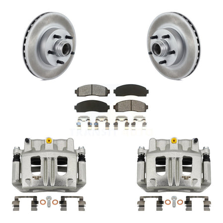 Front Brake Caliper Coat Rotor & Semi-Metallic Pad Kit For Ford Ranger Mazda B3000 B2300 KCG-100434S