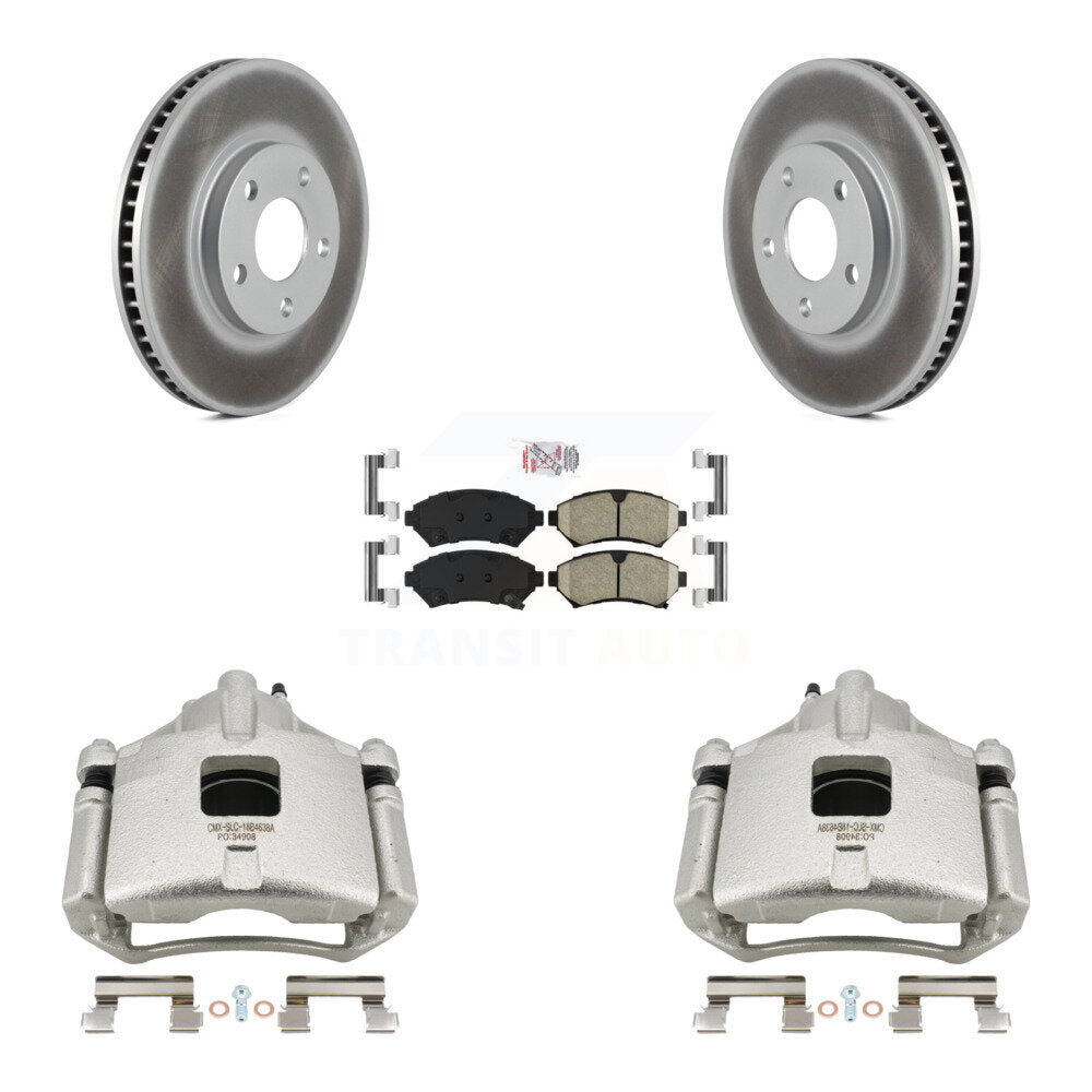 Front Brake Caliper Coat Rotors Ceramic Pad Kit For Chevrolet Impala Buick LeSabre Monte KCG-100435N
