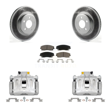 Front Brake Caliper Coat Rotor Ceramic Pad Kit For Chrysler 300 Dodge Charger Challenger KCG-100442C