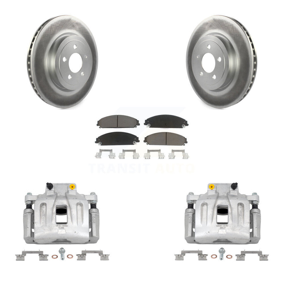 Front Brake Caliper Coat Rotor Ceramic Pad Kit For Chrysler 300 Dodge Charger Challenger KCG-100443C