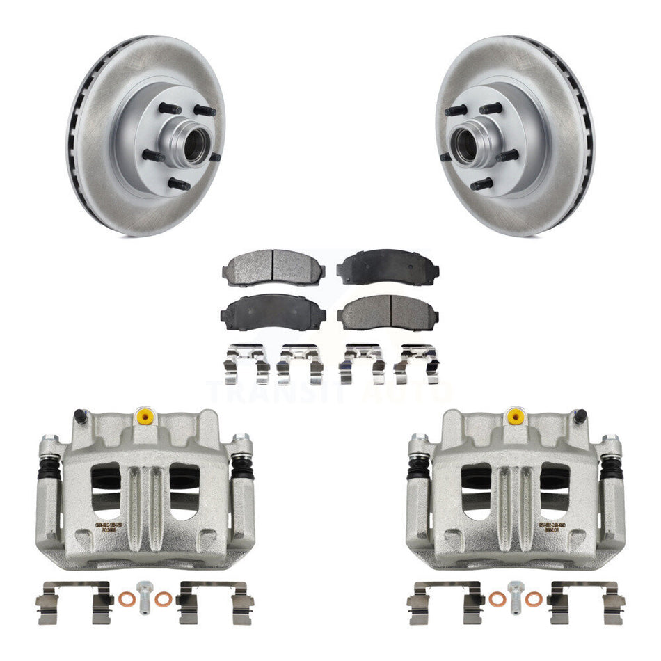 Front Brake Caliper Coat Rotor & Ceramic Pad Kit For Ford Ranger Mazda B3000 B2300 B4000 KCG-100443T