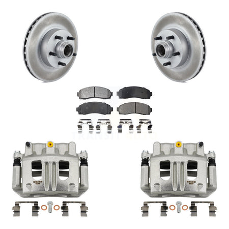 Front Brake Caliper Coat Rotor & Semi-Metallic Pad Kit For Ford Ranger Mazda B3000 B2300 KCG-100444P