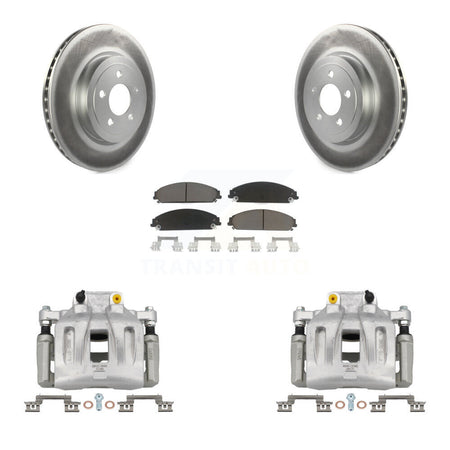 Front Brake Caliper Coat Rotor And Ceramic Pad Kit For Chrysler 300 Dodge Charger Magnum KCG-100446C