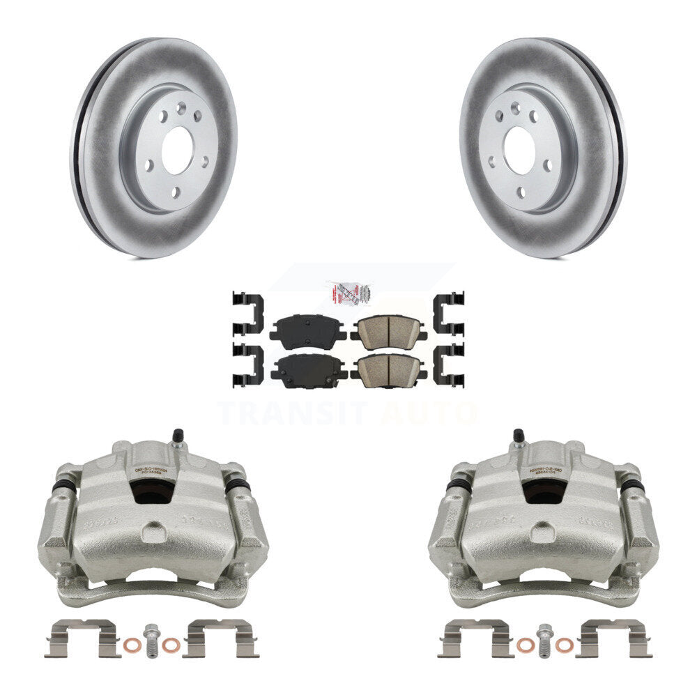 Front Disc Brake Caliper Coat Rotor And Ceramic Pad Kit For Chevrolet Cruze Bolt EV Volt KCG-100447N