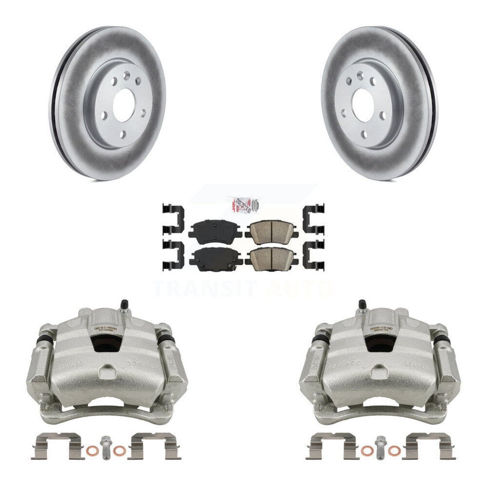 Front Disc Brake Caliper Coat Rotor And Ceramic Pad Kit For Chevrolet Cruze Bolt EV Volt KCG-100447N