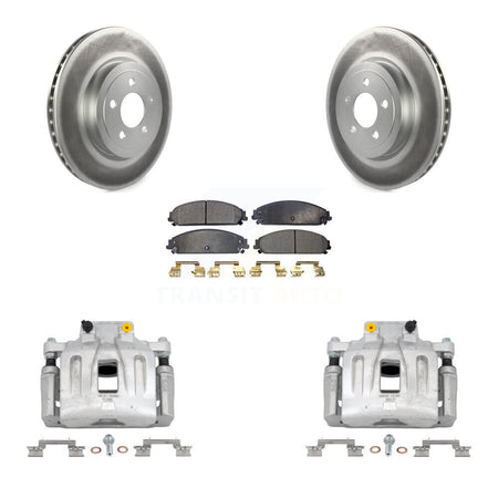Front Brake Caliper Coat Rotor Ceramic Pad Kit For Chrysler 300 Dodge Charger Challenger KCG-100448T