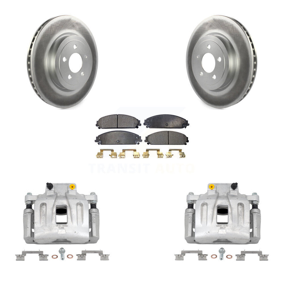 Front Brake Caliper Coat Rotor Ceramic Pad Kit For Chrysler 300 Dodge Charger Challenger KCG-100448T