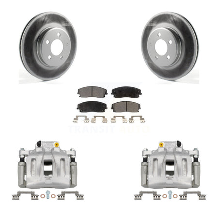 Front Brake Caliper Coat Rotor Ceramic Pad Kit For Dodge Chrysler 300 Charger Challenger KCG-100450T