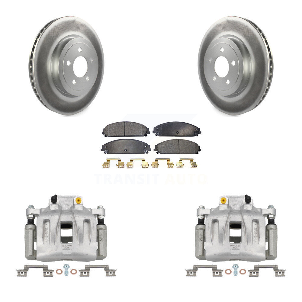 Front Brake Caliper Coat Rotor And Ceramic Pad Kit For Chrysler 300 Dodge Charger Magnum KCG-100451T
