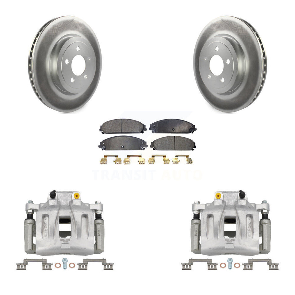 Front Brake Caliper Coat Rotor And Ceramic Pad Kit For Chrysler 300 Dodge Charger Magnum KCG-100451T