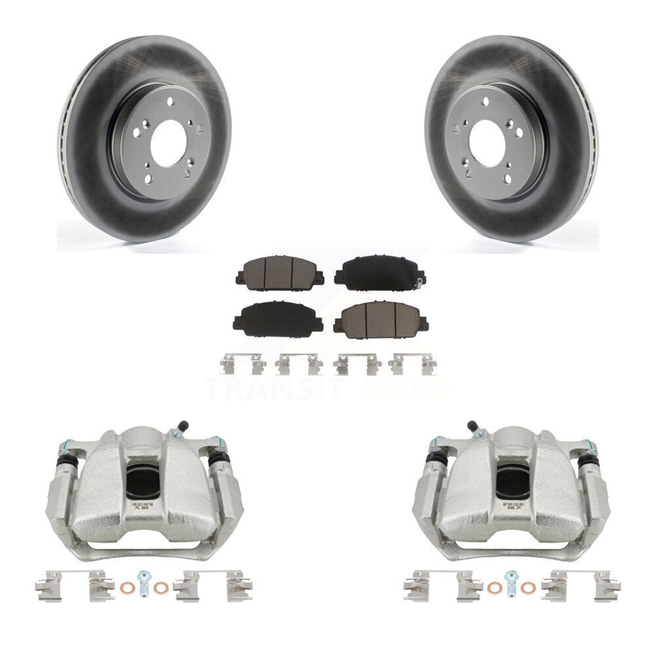 Front Disc Brake Caliper Coated Rotors And Ceramic Pads Kit For Honda HR-V Accord KCG-100452C