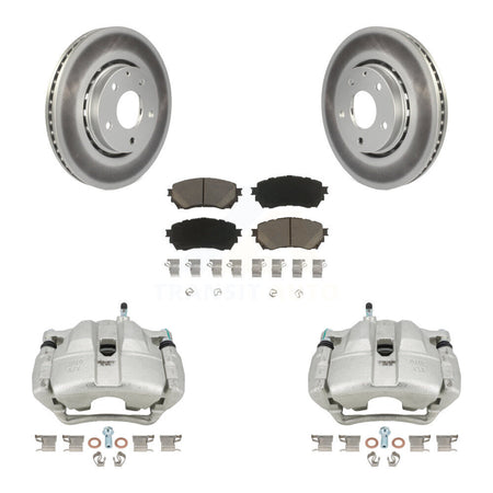 Front Brake Caliper Coat Rotor Ceramic Pad Kit For 2019-2021 Mazda 6 Naturally Aspirated KCG-100453C