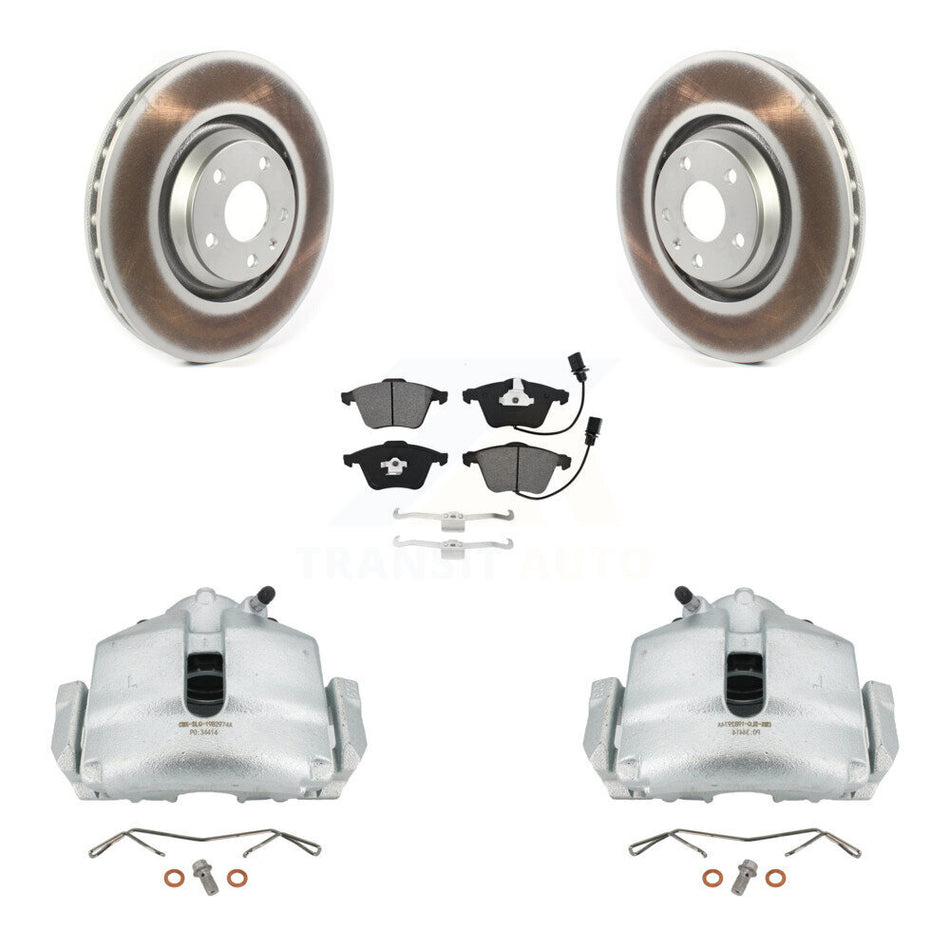 Front Disc Brake Caliper Coated Rotors And Semi-Metallic Pads Kit For Audi TT Quattro KCG-100453S