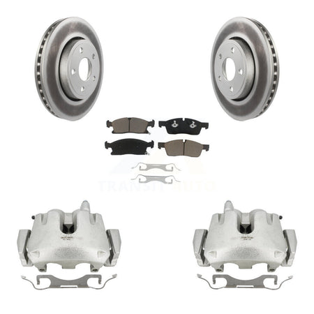 Front Brake Caliper Coat Rotor And Ceramic Pad Kit For Jeep Grand Cherokee Dodge Durango KCG-100456C