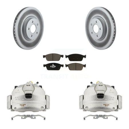 Front Brake Caliper Coat Rotor & Ceramic Pad Kit For Ford Escape Transit Connect Lincoln KCG-100460C