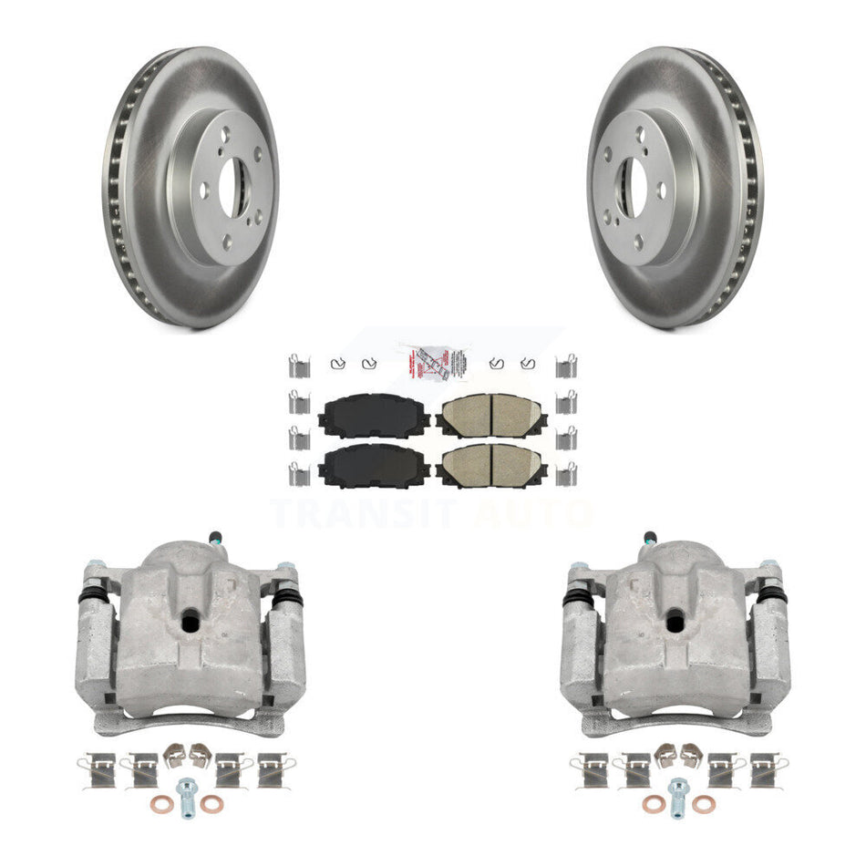 Front Brake Caliper Coat Rotor And Ceramic Pad Kit For Toyota Prius Lexus CT200h Plug-In KCG-100460N