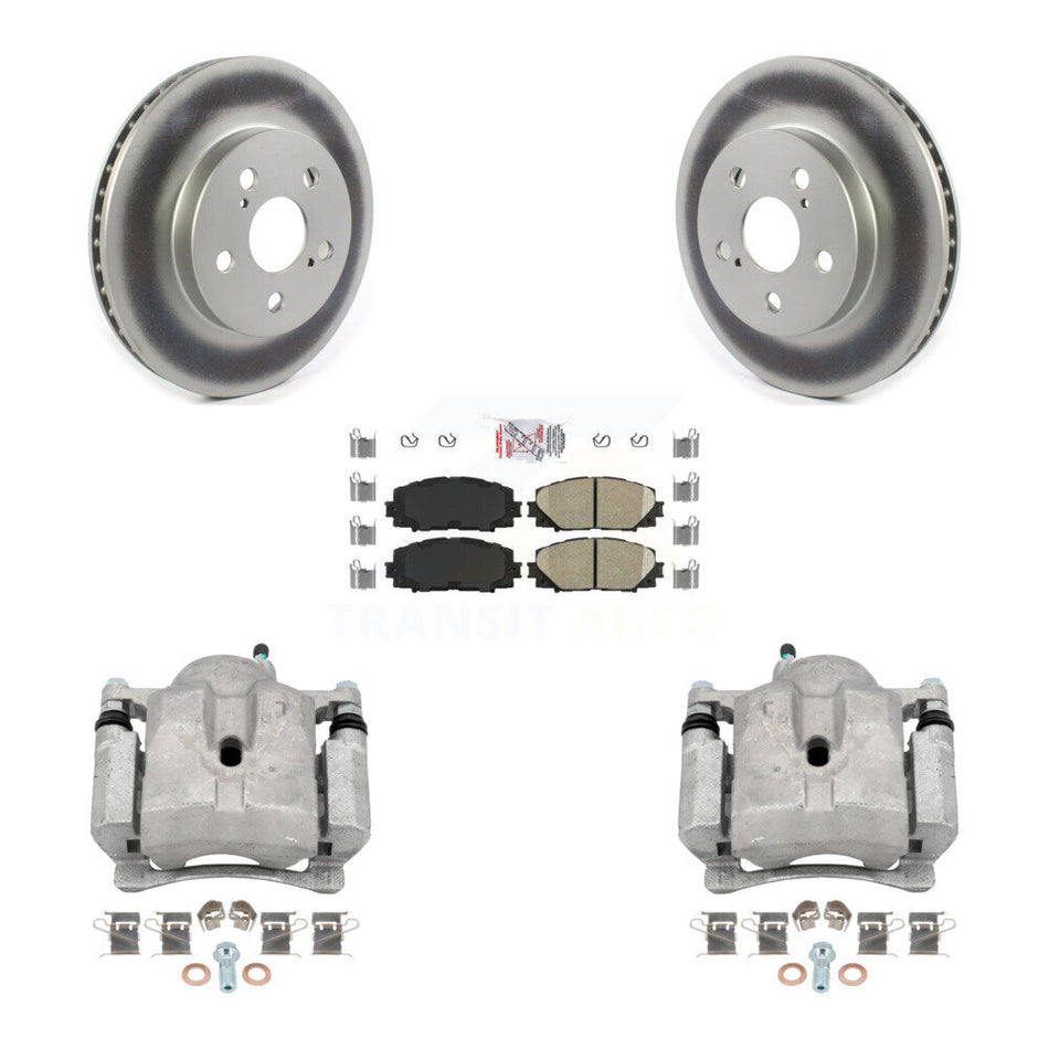 Front Disc Brake Caliper Coated Rotor And Ceramic Pad Kit For Toyota Corolla Prius Prime KCG-100462N