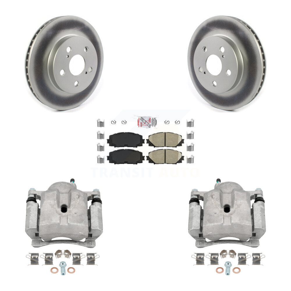 Front Disc Brake Caliper Coated Rotor And Ceramic Pad Kit For Toyota Corolla Prius Prime KCG-100463N