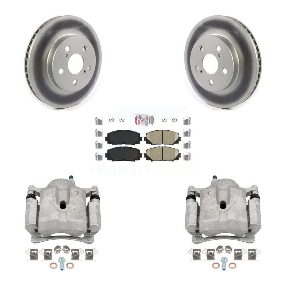 Front Disc Brake Caliper Coated Rotor And Ceramic Pad Kit For Toyota Corolla Prius Prime KCG-100463N