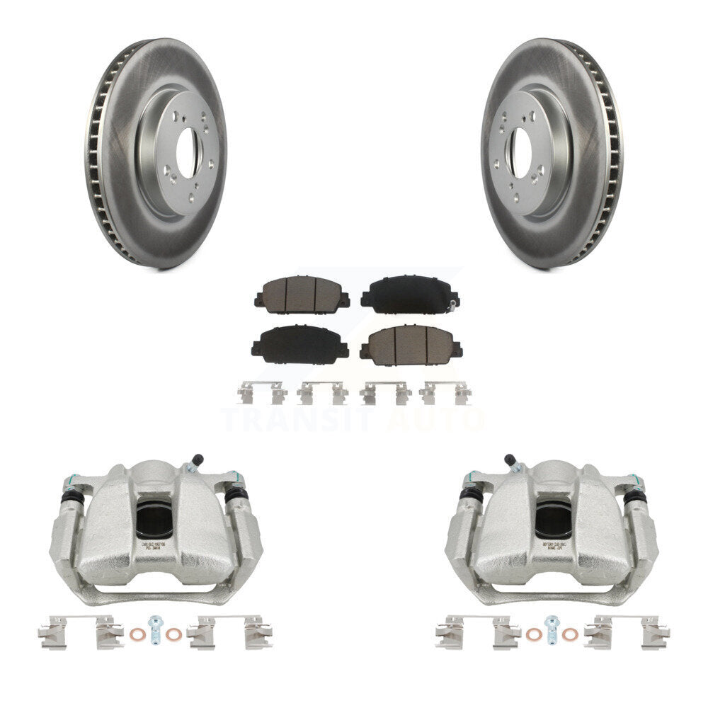 Front Disc Brake Caliper Coated Rotors And Ceramic Pads Kit For Honda Accord KCG-100464C