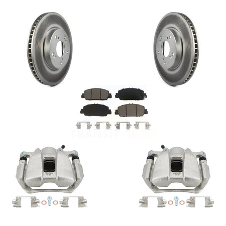 Front Disc Brake Caliper Coated Rotors And Ceramic Pads Kit For Honda Accord KCG-100464C
