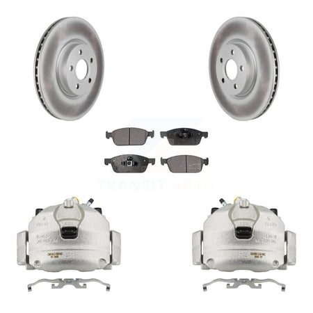 Front Disc Brake Caliper Coated Rotors And Ceramic Pads Kit For Ford Transit Connect KCG-100464T