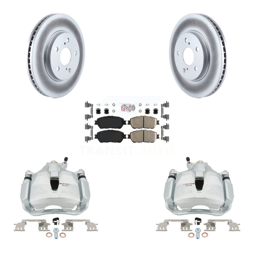 Front Brake Caliper Coat Rotor And Ceramic Pad Kit For Toyota Sienna Camry Solara Avalon KCG-100465N