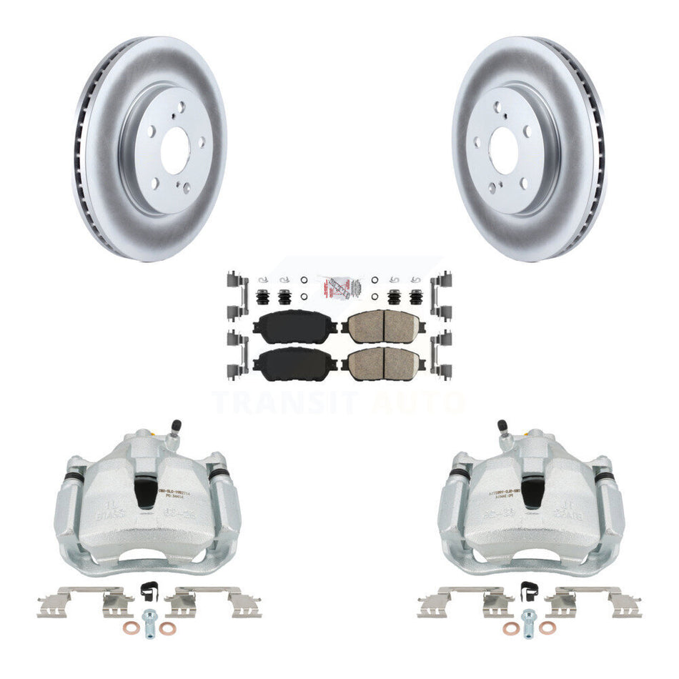 Front Brake Caliper Coat Rotor And Ceramic Pad Kit For Toyota Sienna Camry Solara Avalon KCG-100465N