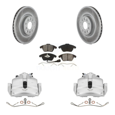 Front Brake Caliper Coat Rotor Semi-Metallic Pad Kit For Volkswagen Jetta Rabbit Golf A3 KCG-100465S