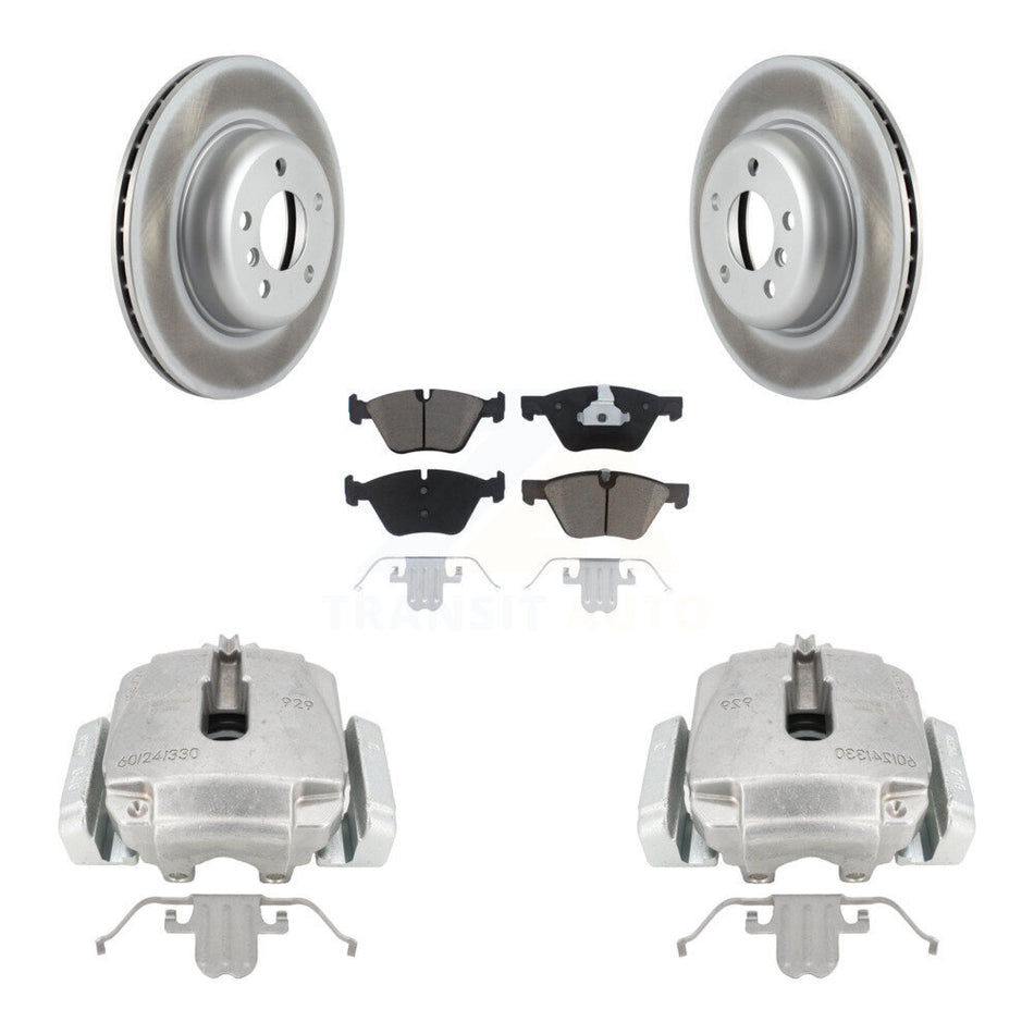 Front Disc Brake Caliper Coated Rotors And Ceramic Pads Kit For BMW 528i xDrive KCG-100466C