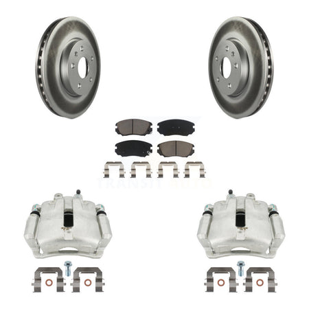 Front Brake Caliper Coat Rotor Ceramic Pad Kit For Buick Regal LaCrosse Chevrolet Malibu KCG-100471C