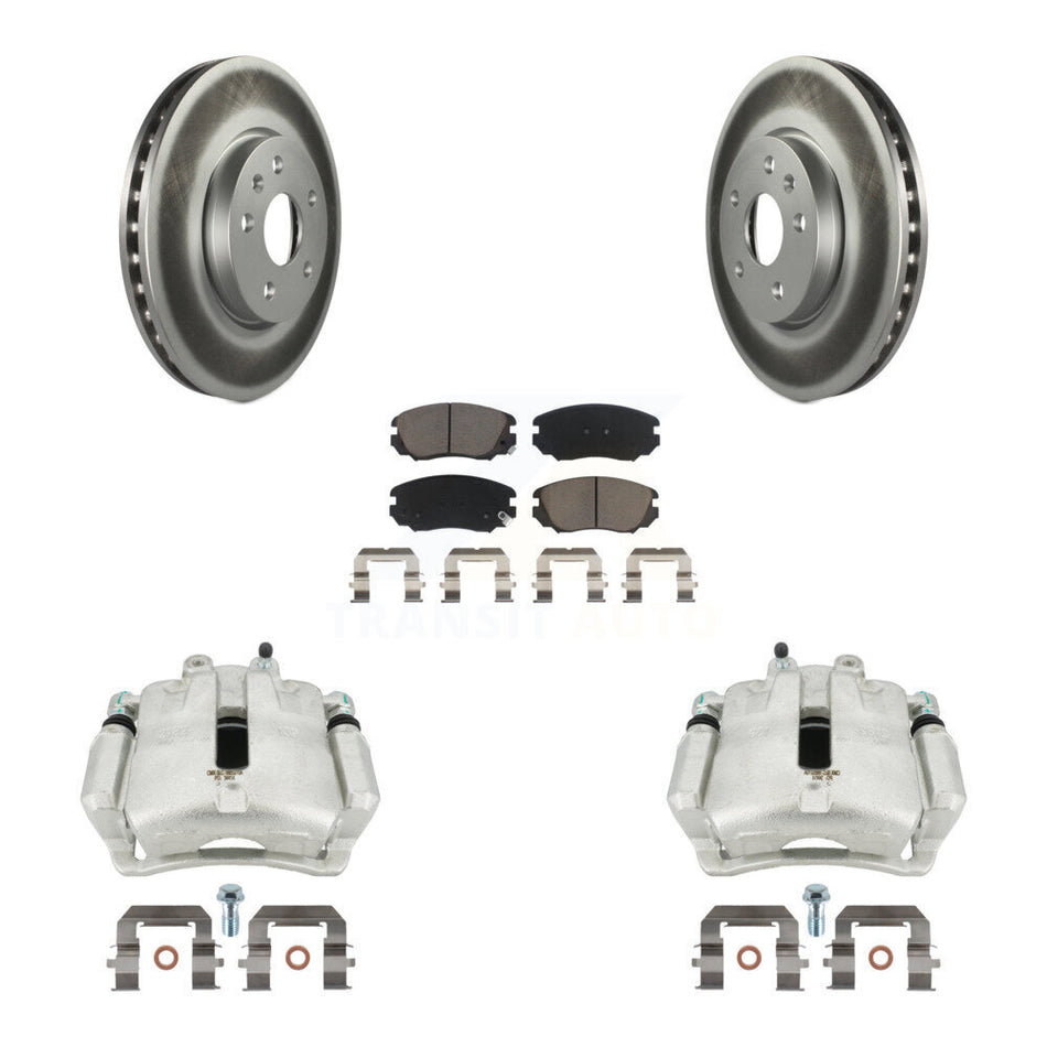 Front Brake Caliper Coat Rotor Ceramic Pad Kit For Buick Regal LaCrosse Chevrolet Malibu KCG-100471C