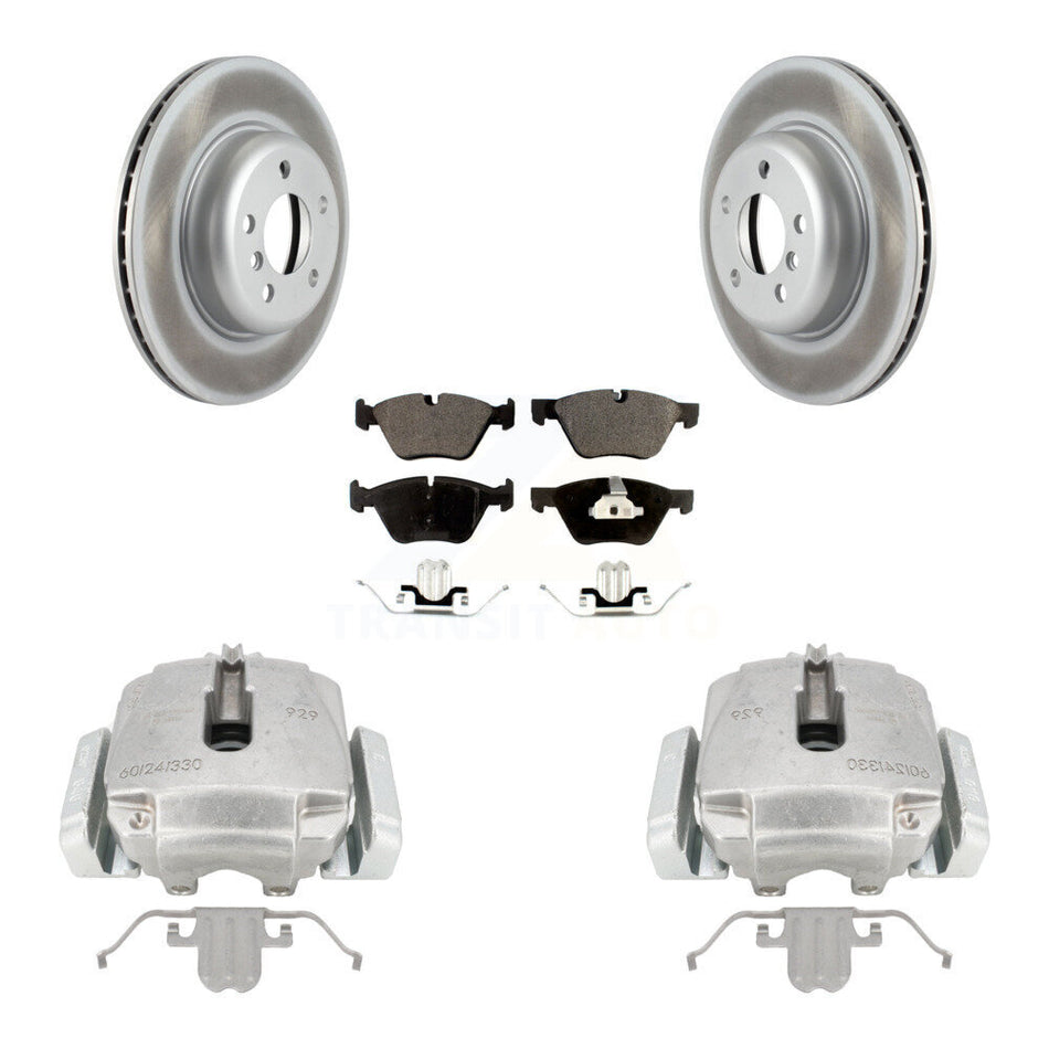 Front Disc Brake Caliper Coated Rotors And Ceramic Pads Kit For BMW 528i xDrive KCG-100471T