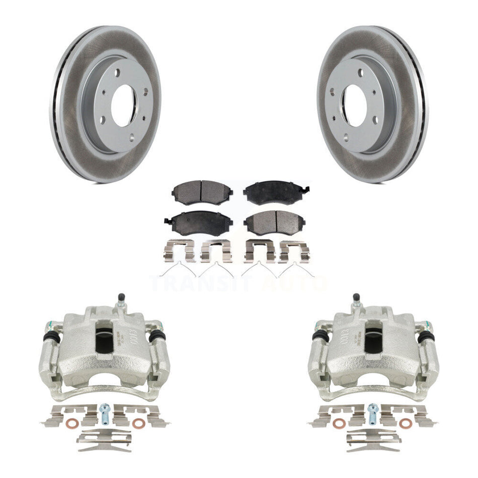Front Brake Caliper Coat Rotors Semi-Metallic Pad Kit For 02 Hyundai Elantra To 10 31 01 KCG-100472P