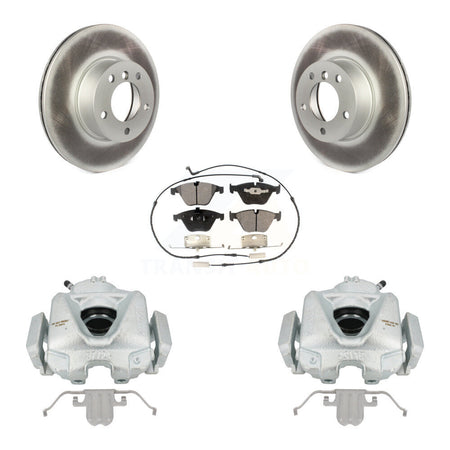Front Disc Brake Caliper Coat Rotors & Ceramic Pad Kit For BMW 328i xDrive 323i X1 328xi KCG-100474T