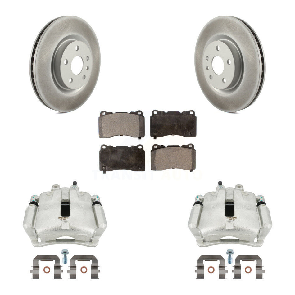 Front Brake Caliper Coat Rotor Ceramic Pad Kit For Buick Regal 2.4L With Brembo Calipers KCG-100477T