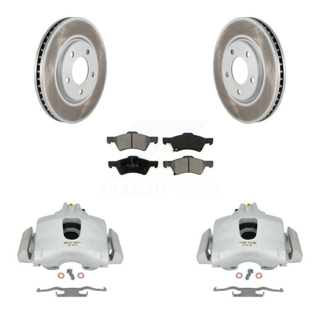 Front Brake Caliper Coat Rotors Semi-Metallic Pad Kit For Dodge Grand Caravan Chrysler & KCG-100478S