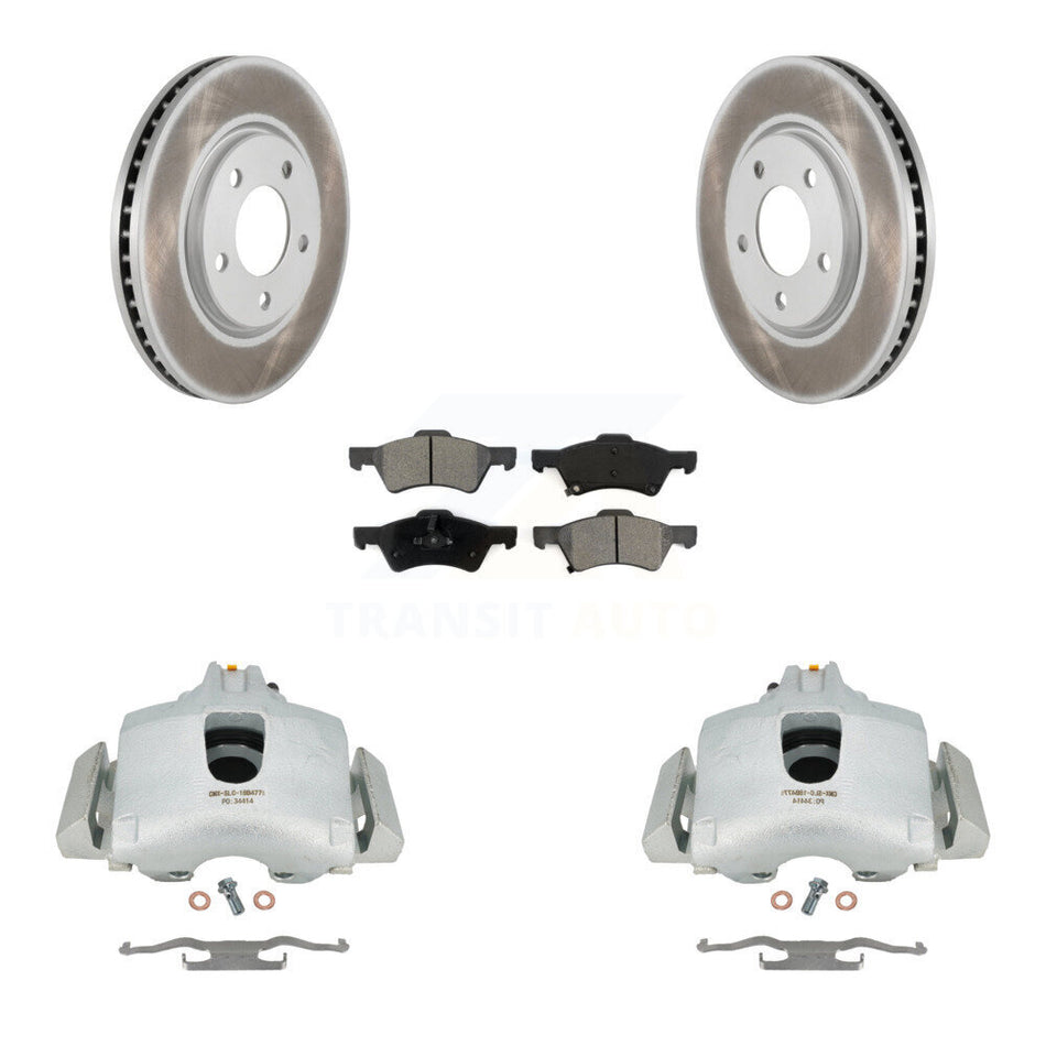Front Brake Caliper Coat Rotors Semi-Metallic Pad Kit For Dodge Grand Caravan Chrysler & KCG-100478S