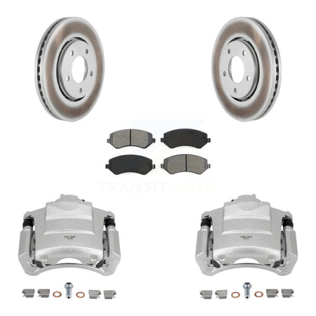 Front Brake Caliper Coat Rotors Semi-Metallic Pad Kit For Dodge Caravan Grand Chrysler & KCG-100479S