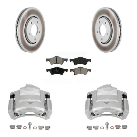 Front Brake Caliper Coat Rotors Semi-Metallic Pad Kit For 04 Dodge Caravan From 12 01 03 KCG-100480S