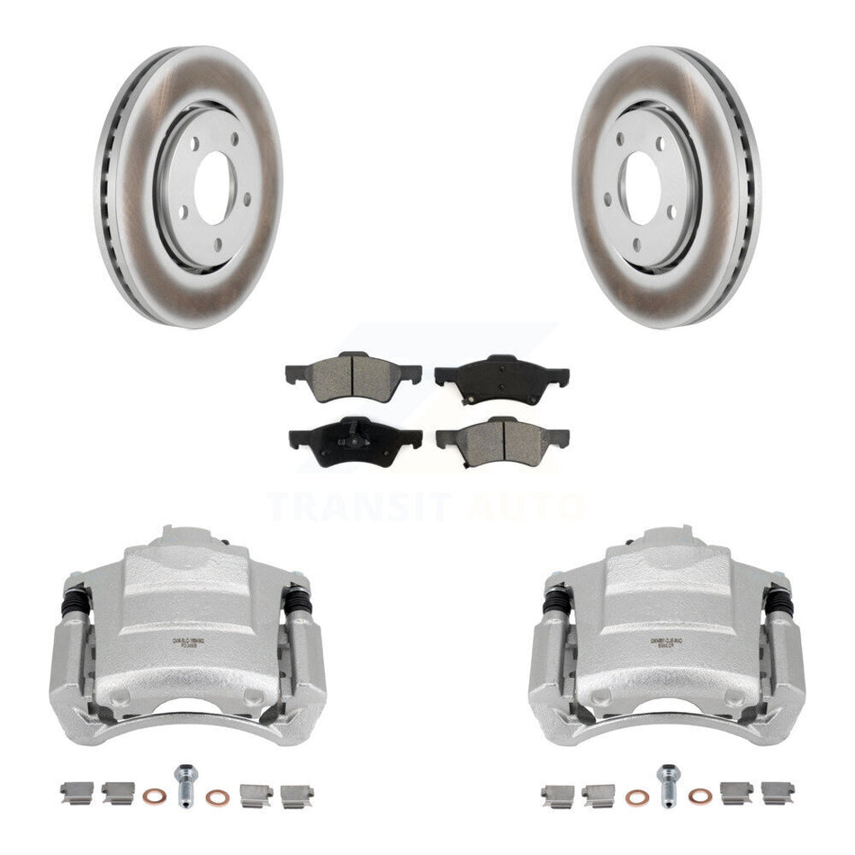 Front Brake Caliper Coat Rotors Semi-Metallic Pad Kit For 04 Dodge Caravan From 12 01 03 KCG-100480S