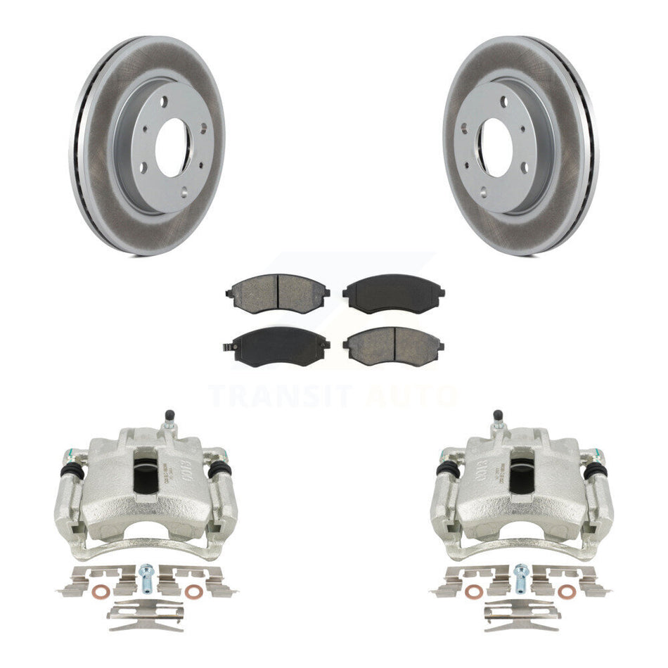 Front Brake Caliper Coat Rotors Semi-Metallic Pad Kit For 02 Hyundai Elantra To 10 31 01 KCG-100484S