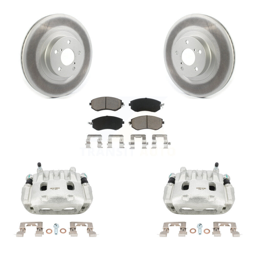 Front Brake Caliper Coat Rotors Ceramic Pad Kit For Subaru Forester Impreza XV Crosstrek KCG-100487C