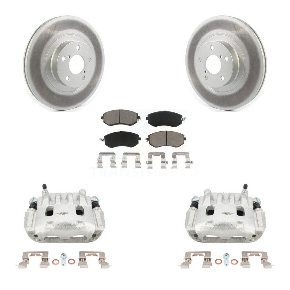 Front Brake Caliper Coat Rotors Ceramic Pad Kit For Subaru Forester Impreza XV Crosstrek KCG-100487C
