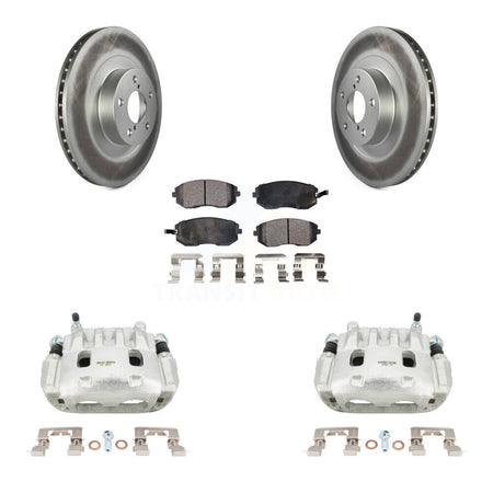 Front Brake Caliper Coat Rotor Semi-Metallic Pad Kit For Subaru Forester Impreza Outback KCG-100487P