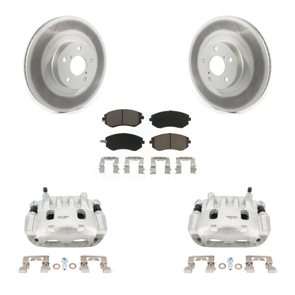 Front Brake Caliper Coat Rotors & Ceramic Pad Kit For Subaru Outback Impreza Legacy Baja KCG-100489C