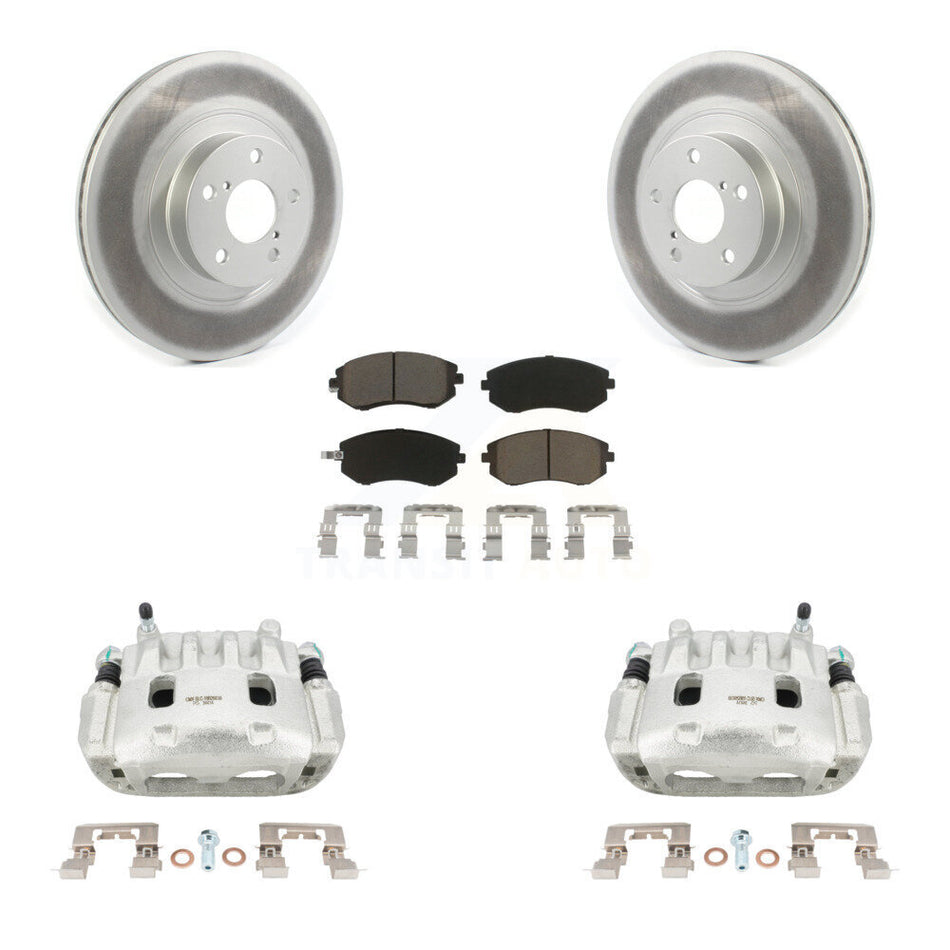 Front Brake Caliper Coat Rotors & Ceramic Pad Kit For Subaru Outback Impreza Legacy Baja KCG-100489C