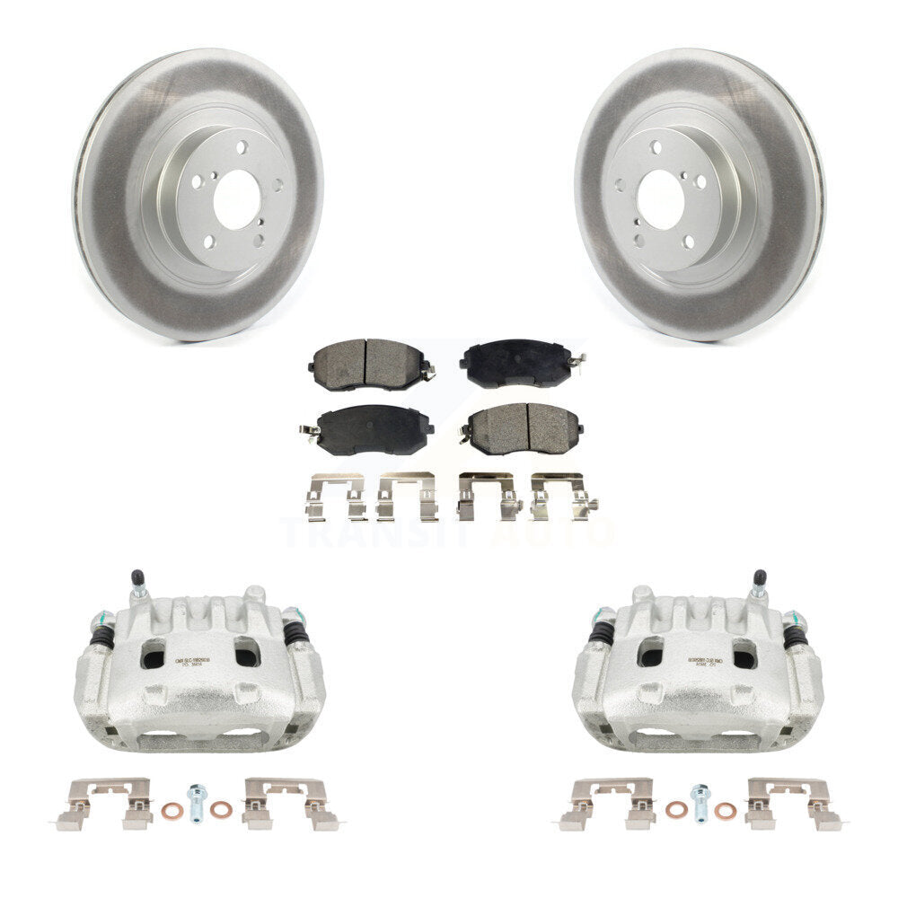 Front Brake Caliper Coat Rotors Ceramic Pad Kit For Subaru Forester Impreza XV Crosstrek KCG-100494T