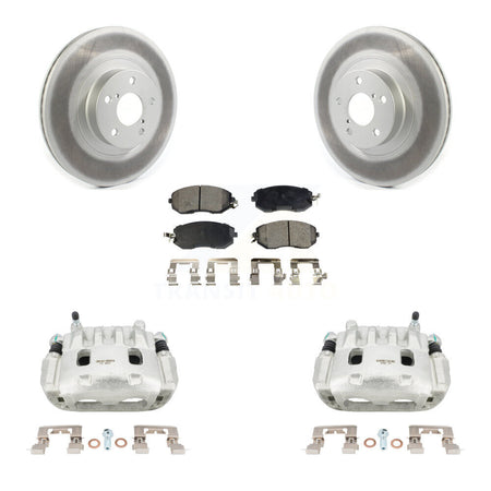 Front Brake Caliper Coat Rotors Ceramic Pad Kit For Subaru Forester Impreza XV Crosstrek KCG-100494T